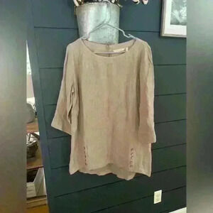 Soft surroundings‎ beige tunic top large